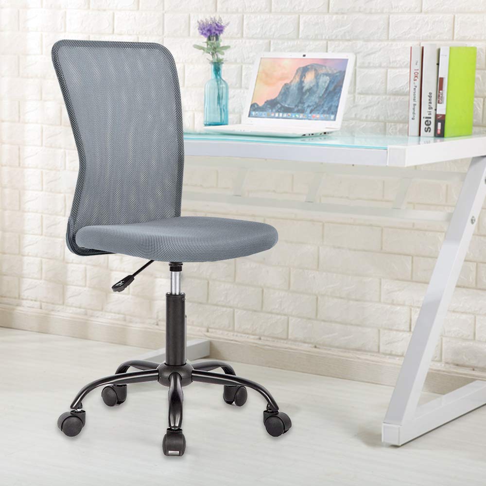 Ergonomic Office Chair with Adjustable Lumbar Support - Breathable Mesh Back & Seat - 360° Swivel Wheels - Height Adjustable Executive Desk Chair for Home Office - Perfect for Long Work Hours & Gaming - Gray by XXFBag