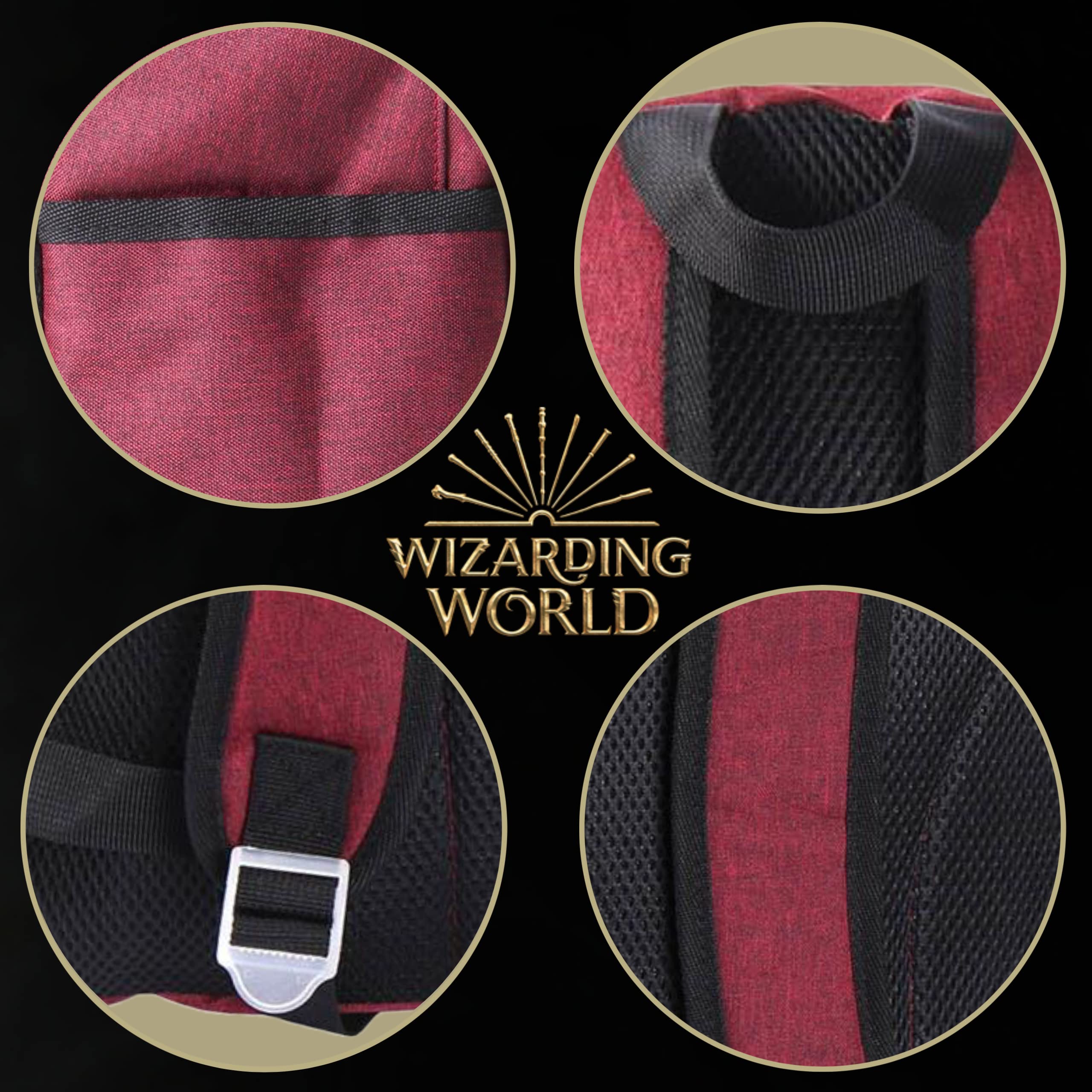 Harry Potter Gryffindor Backpack for School & Travel - Boys & Teens Laptop Backpack with Adjustable Straps - Perfect Gift for Harry Potter Fans, Cosplay & Daily Use