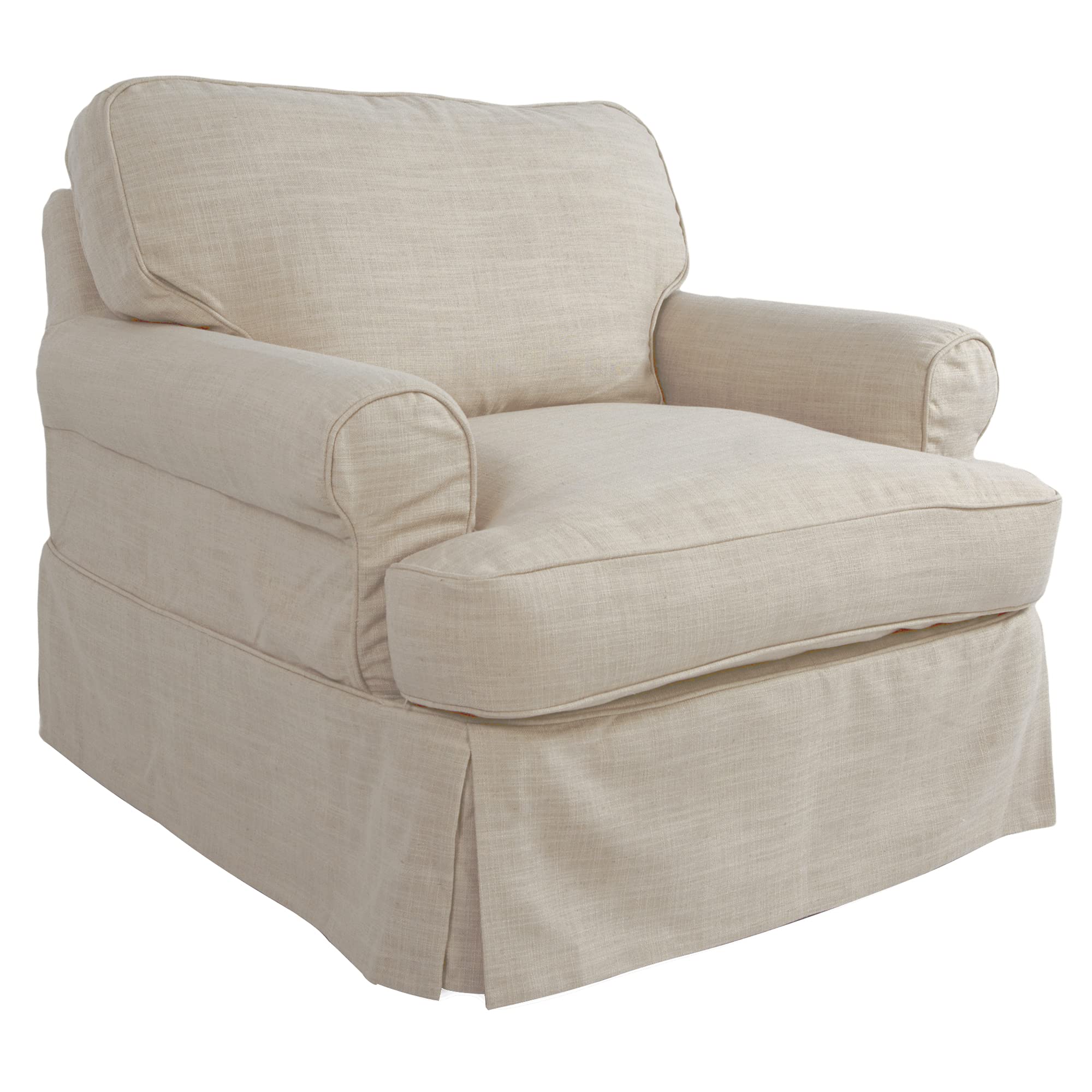 Sunset Trading Horizon Chair Slip Cover Set - Premium Linen Fabric - Fits Most Outdoor Chairs - Perfect for Patio, Deck, and Garden Furniture Protection