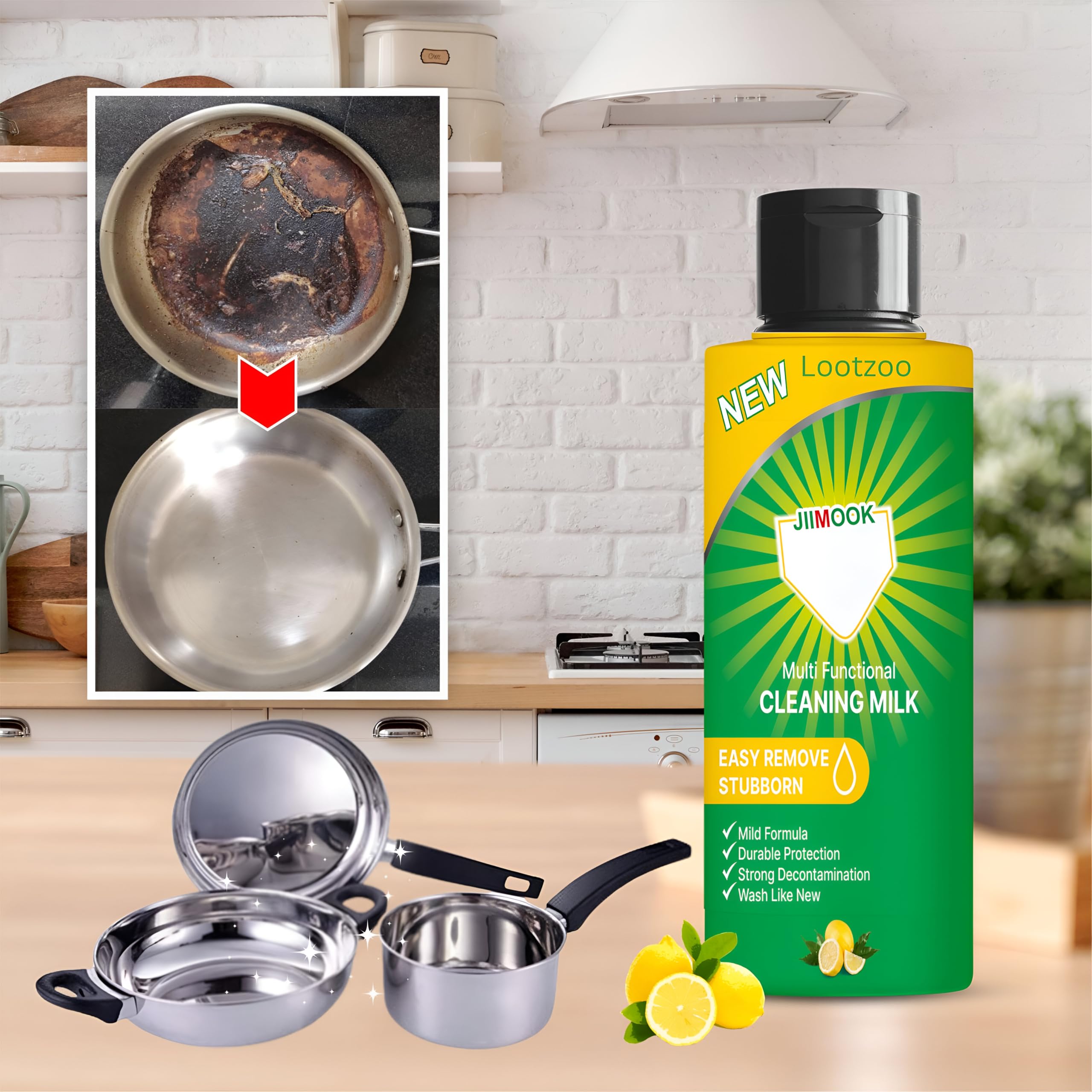 3-Pack Multifunctional Concentrated Cleaning Lotion - High Performance All-Purpose Cleaner for Kitchen, Bathroom, Floors & Surfaces | Deep Cleans Stains, Grease & Grime | Safe for Most Household Surfaces