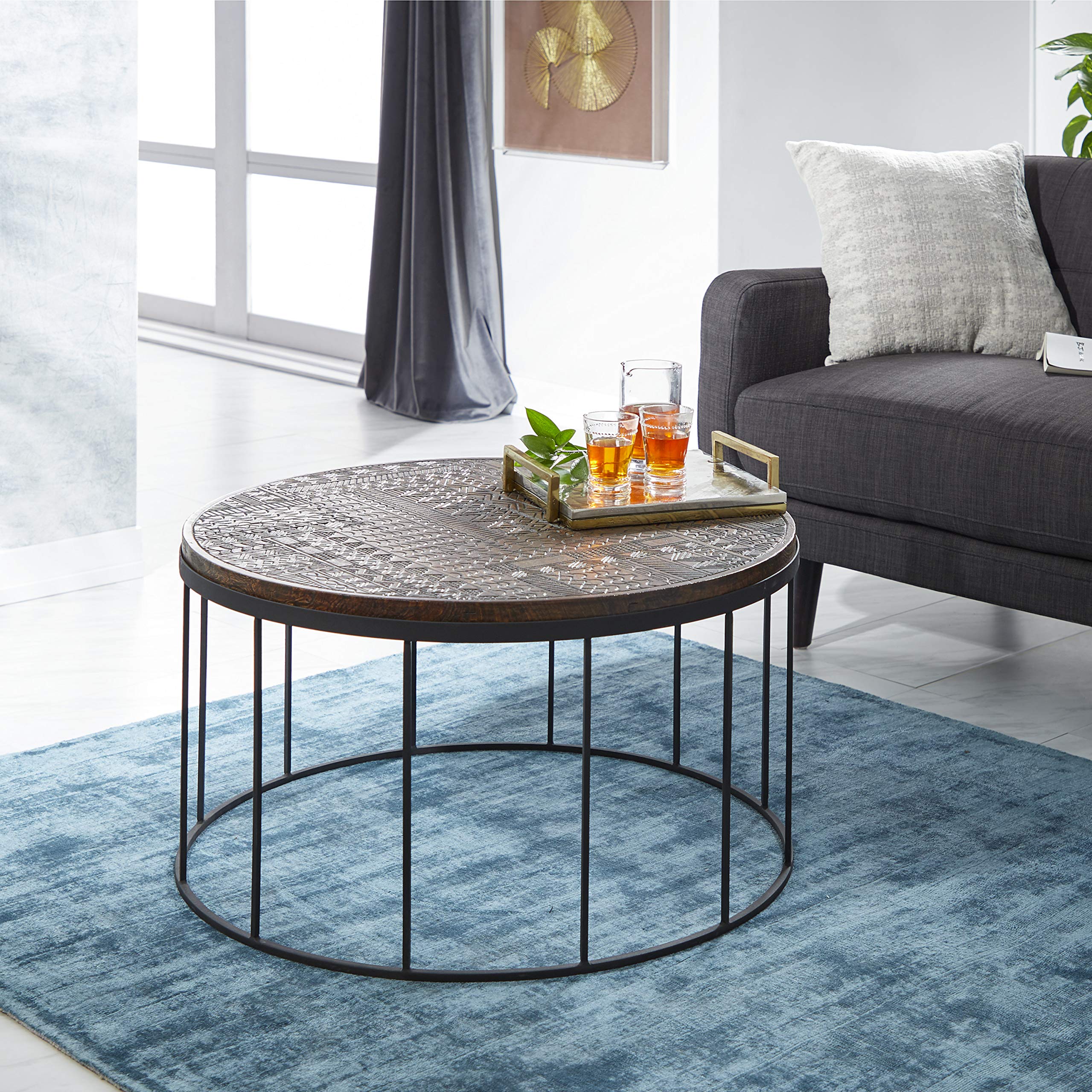 Venus Williams Collection Medium Brown Coffee Table - Modern Living Room Furniture for Home Decor & Stylish Interior Design