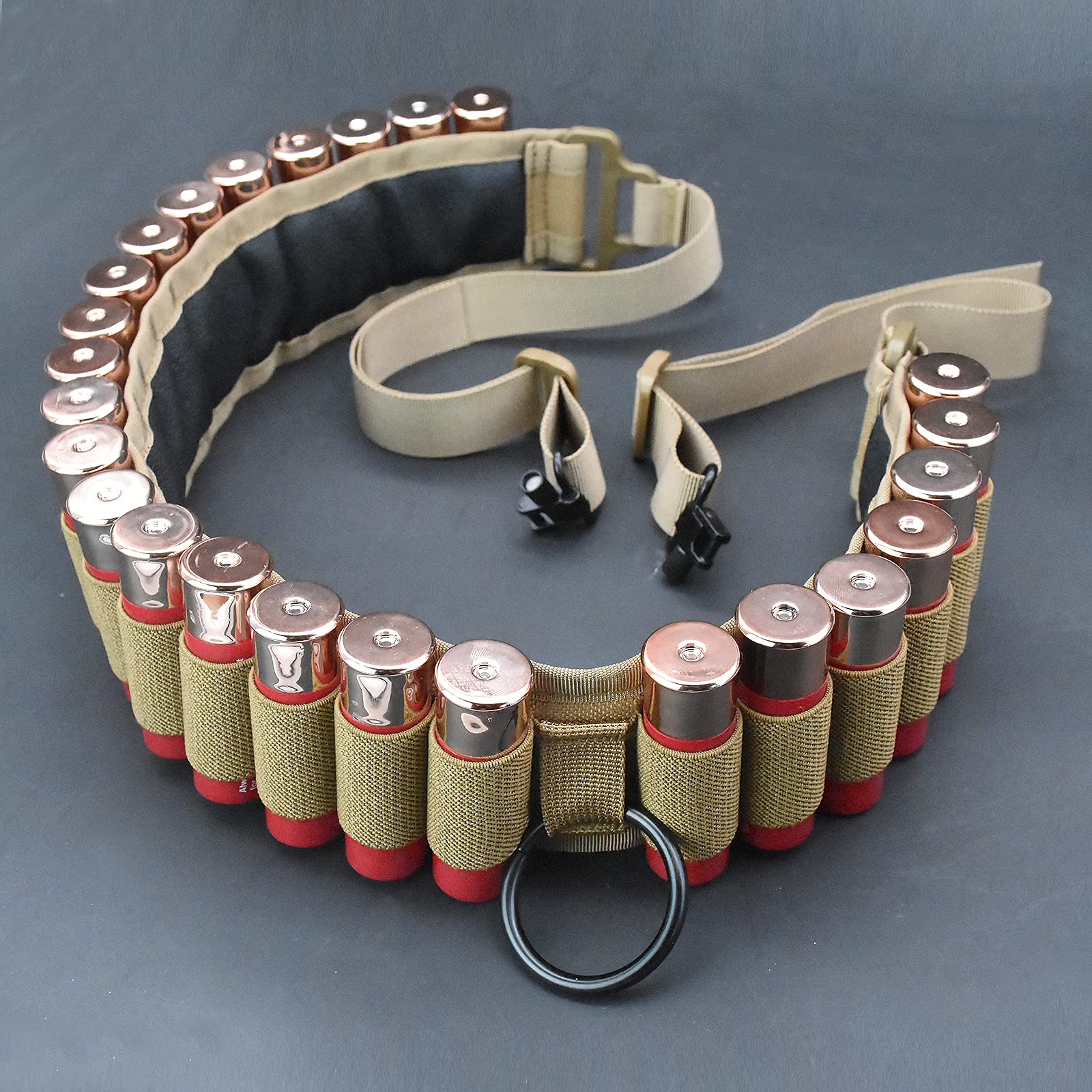 Adjustable 2-Point Shotgun Ammo Sling - Holds 15/25/27 Shells for 12 & 20 Gauge - Durable Hunting & Shooting Accessory for Outdoor Sports & Range Training