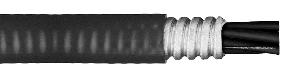 1 AWG 3 Conductor Tray Cable CCA Type MC 600V XLP/AIA/PVC Electrical Wire - Ideal for Industrial Power Distribution, Commercial Wiring & Underground Conduit Installations