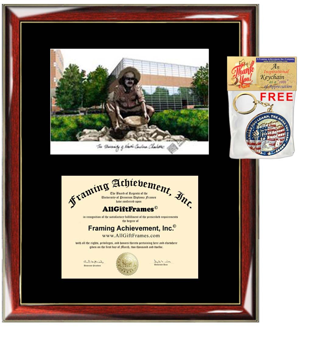 UNC Charlotte Diploma Frame - UNCC Graduation Degree Holder & Certificate Display - Premium Wooden College Diploma Frame for Graduates - Perfect Gift for UNCC Alumni, Students & Faculty - Ideal for Home, Office & Dorm Decor