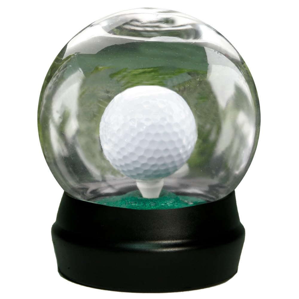 Golf Ball Water Globe - Unique Golf Gifts & Decor for Golf Lovers - Perfect for Office Desk, Home Decor, and Golf Tournament Prizes