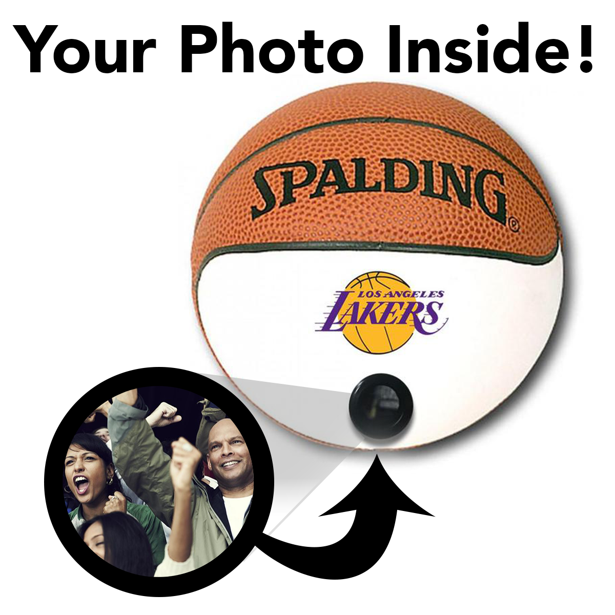 Los Angeles Lakers NBA Collectible Miniature Basketball with Picture - Perfect for Sports Memorabilia Display, Gift for Basketball Fans, and Home Office Decor