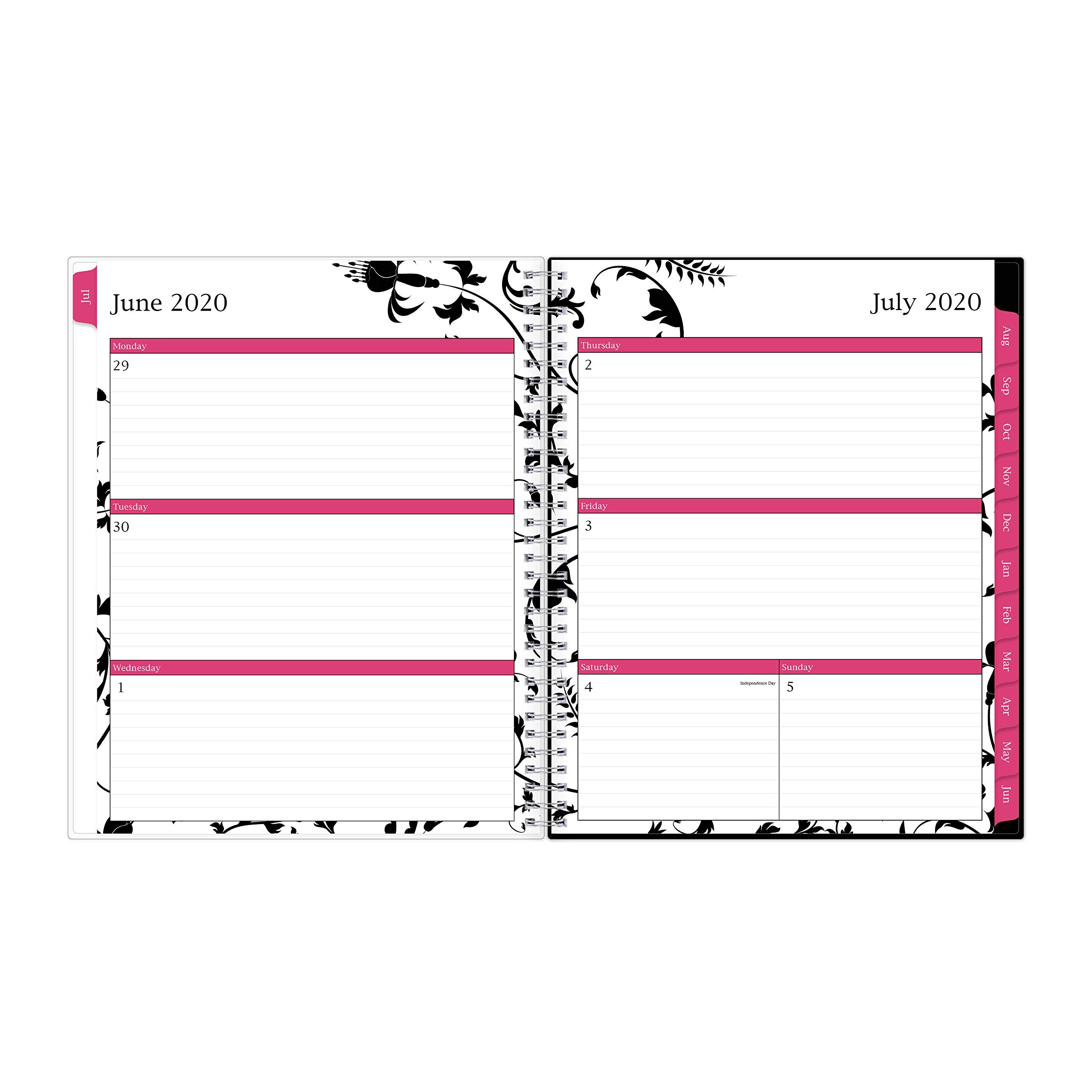 Blue Sky 2020-2021 Academic Year Weekly & Monthly Planner - Flexible Hardcover, Twin-Wire Binding, 8.5