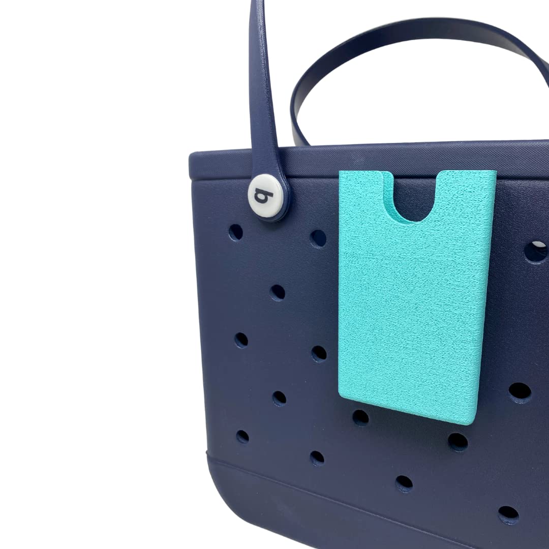 BAGLETS Phone Holder Charm - Compatible with Bogg Bags & Totes | Secure Phone Accessory for Beach, Shopping & Travel | Made in USA (Teal)