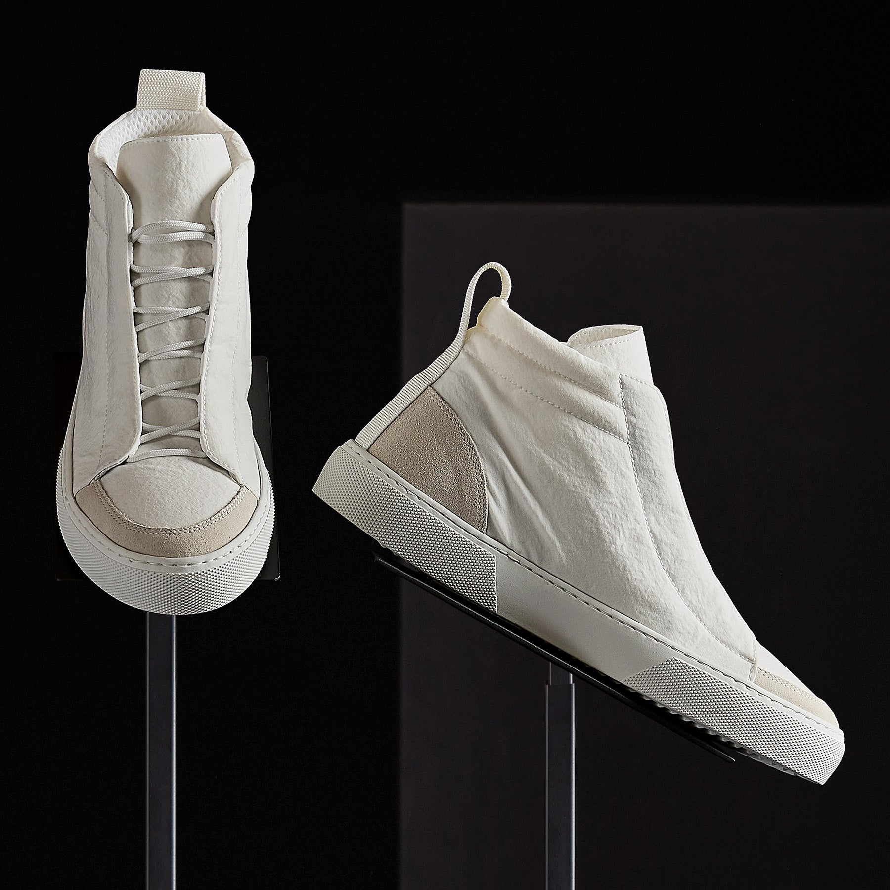 Women's Solstice High Top Skate Sneakers - White/Taupe | Comfortable & Durable for Skateboarding, Casual Wear & Street Fashion