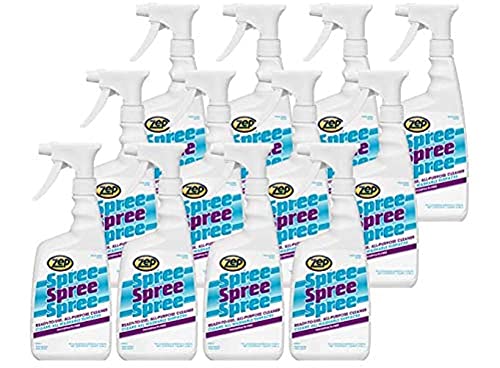 Zep Spree Ready-To-Use All-Purpose Cleaner - 1 Quart (Case of 12) - Heavy-Duty Formula for Fast Stain Removal on All Washable Surfaces - Ideal for Kitchen, Bathroom, Floors, and Commercial Use