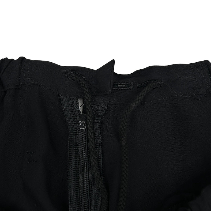 Yohji Yamamoto Y'S Asymmetrical Sarouel Shorts - Black | High-Fashion Streetwear for Men & Women | Perfect for Urban Styling & Casual Outings