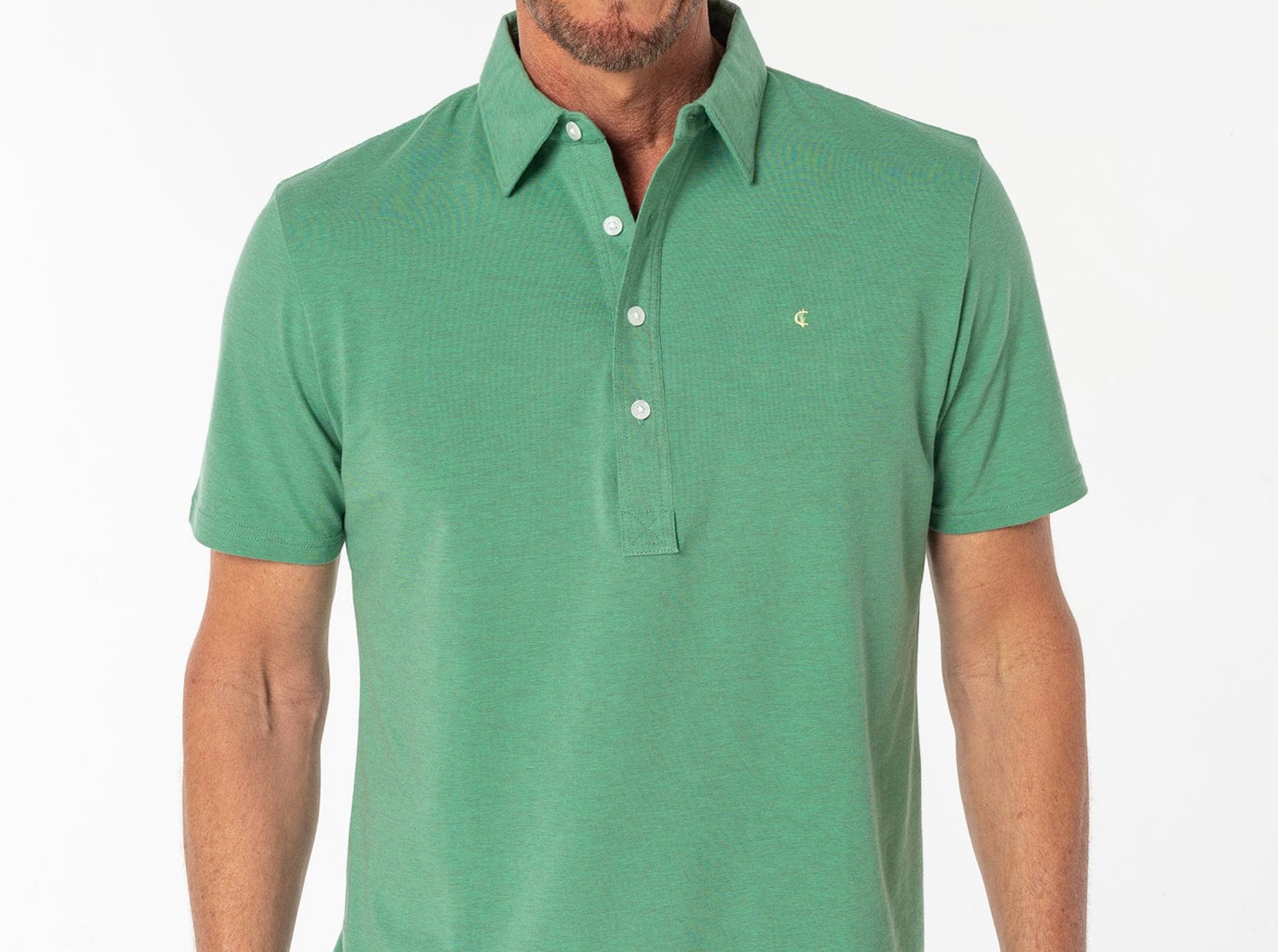 Slim Fit Top Shelf Range Polo Shirt - Jade Microstripe Design | Premium Men's Casual Wear for Golf, Office & Everyday Style