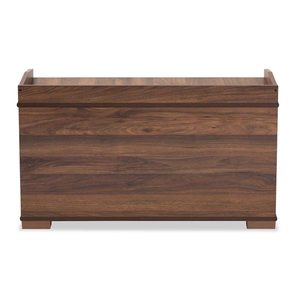 Baxton Studio Mariam Modern Walnut Brown Wood Cat Litter Box Cover - Stylish Furniture to Hide Litter Box in Living Room, Bedroom or Bathroom