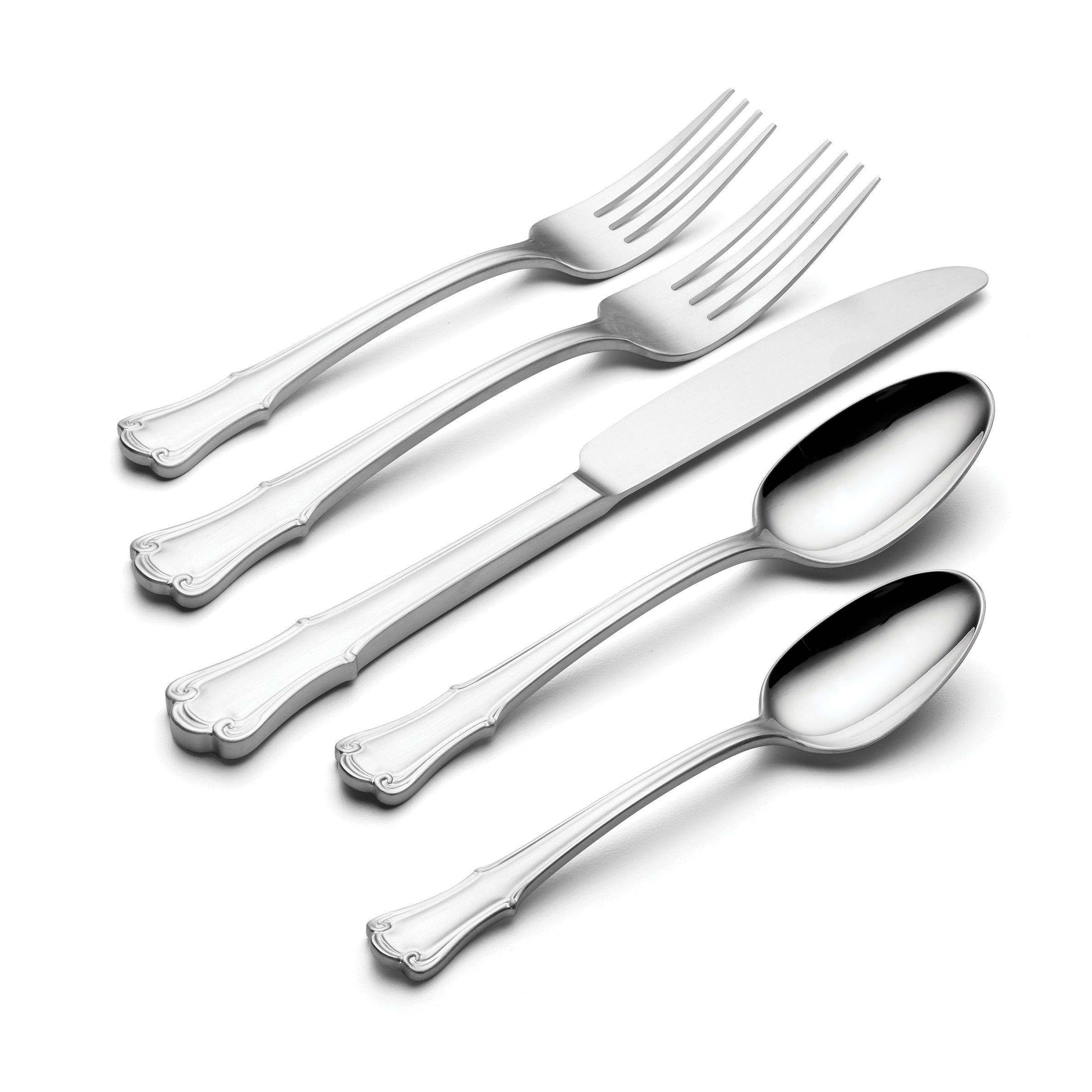 James Street Mirror 20-Piece Flatware Set - Stainless Steel Silverware Set for 4 - Elegant Dining Cutlery Set for Dinner Parties, Weddings & Everyday Use
