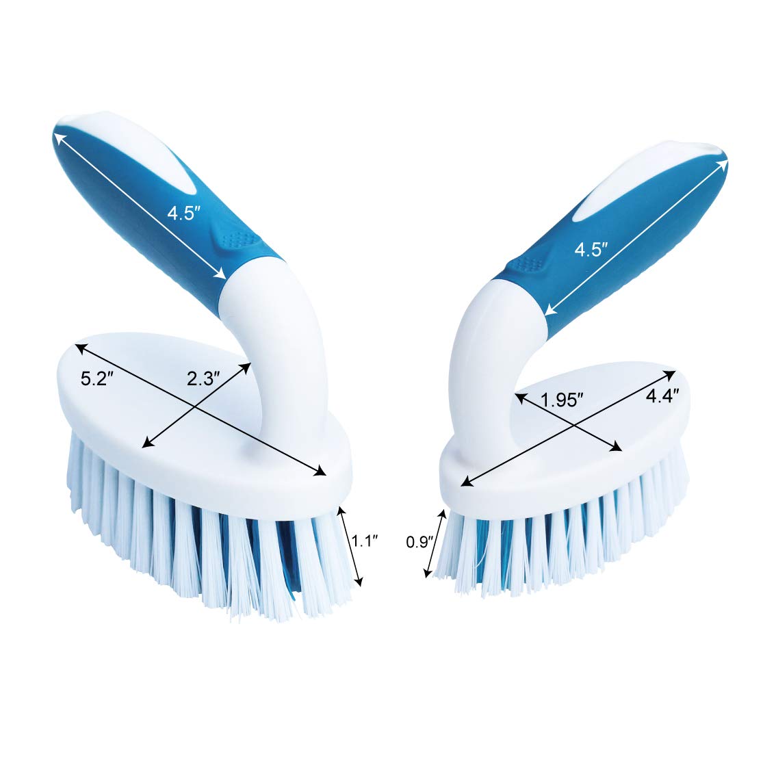 PHYEX 2-Pack Cleaning Brushes for Carpet, Floor & Kitchen - Home & Bathroom Cleaning Tools
