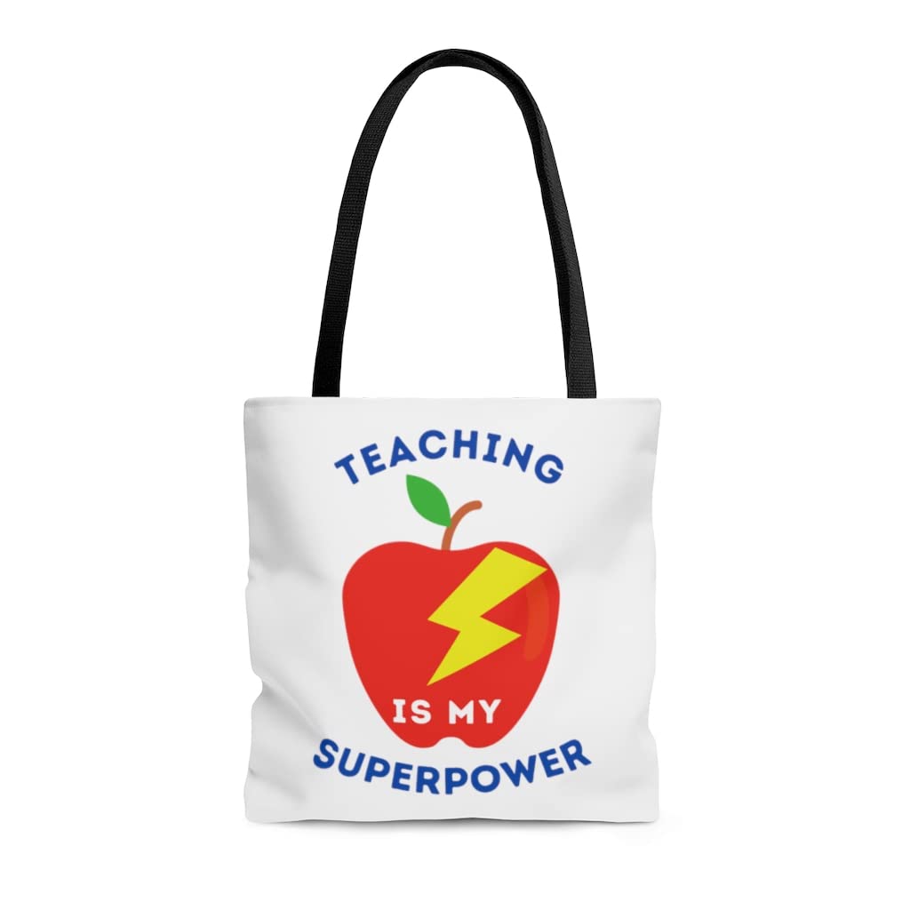 Teaching is My Superpower Tote Bag - Funny Teacher Gift for Women & Educators - Perfect for School, Work, and Teacher Appreciation Day