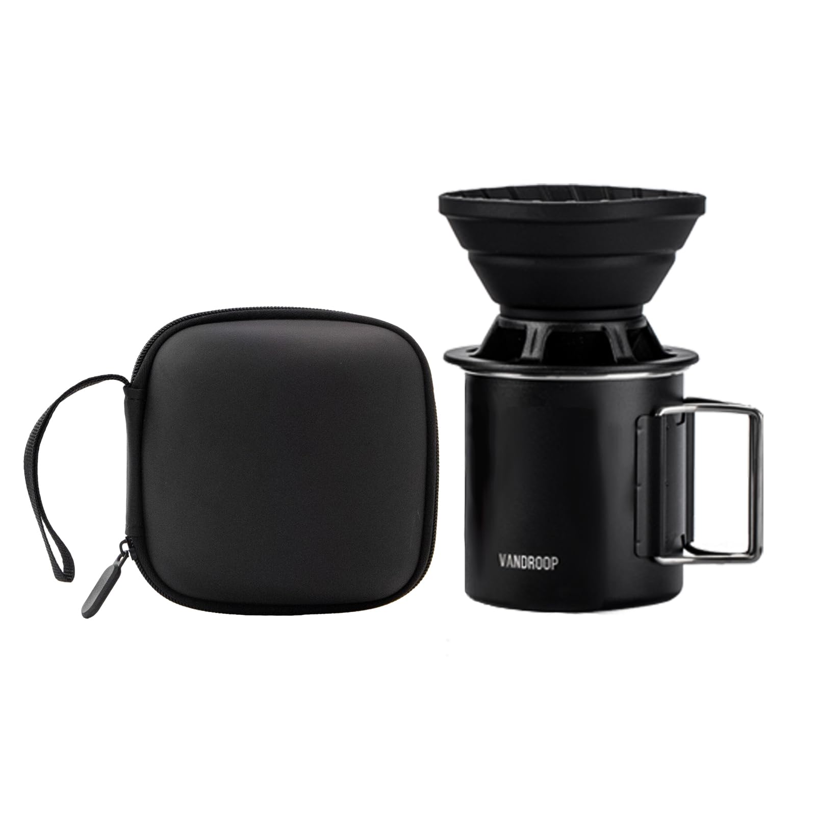 Portable Collapsible Silicone Pour Over Coffee Maker Set - Lightweight Travel & Camping Coffee Dripper with Reusable Filter - Perfect for Home, Office, Outdoor Adventures & Gifts for Coffee Lovers