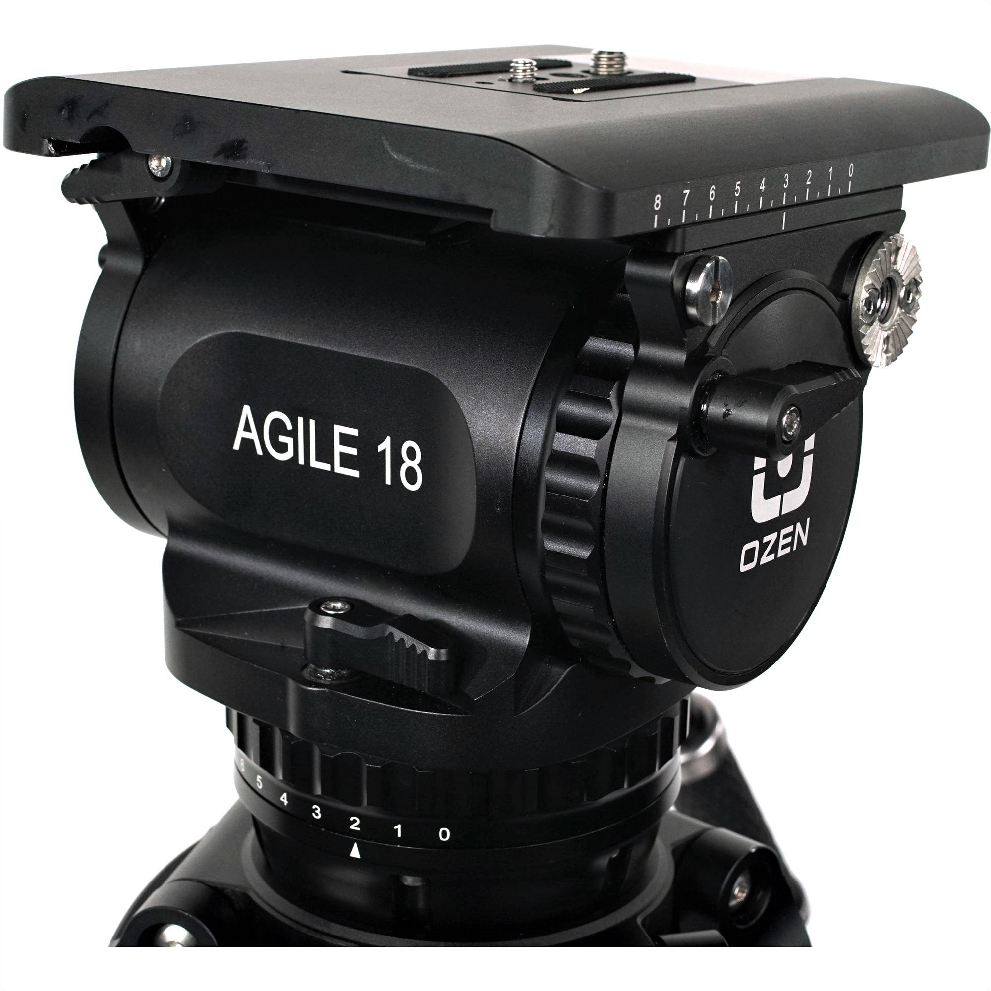 OZEN AGILE 18 E Z LOAD Fluid Head Tripod - Professional Video Camera Tripod Head for Smooth Panning & Tilting - Perfect for Filmmaking, Live Streaming, and Photography