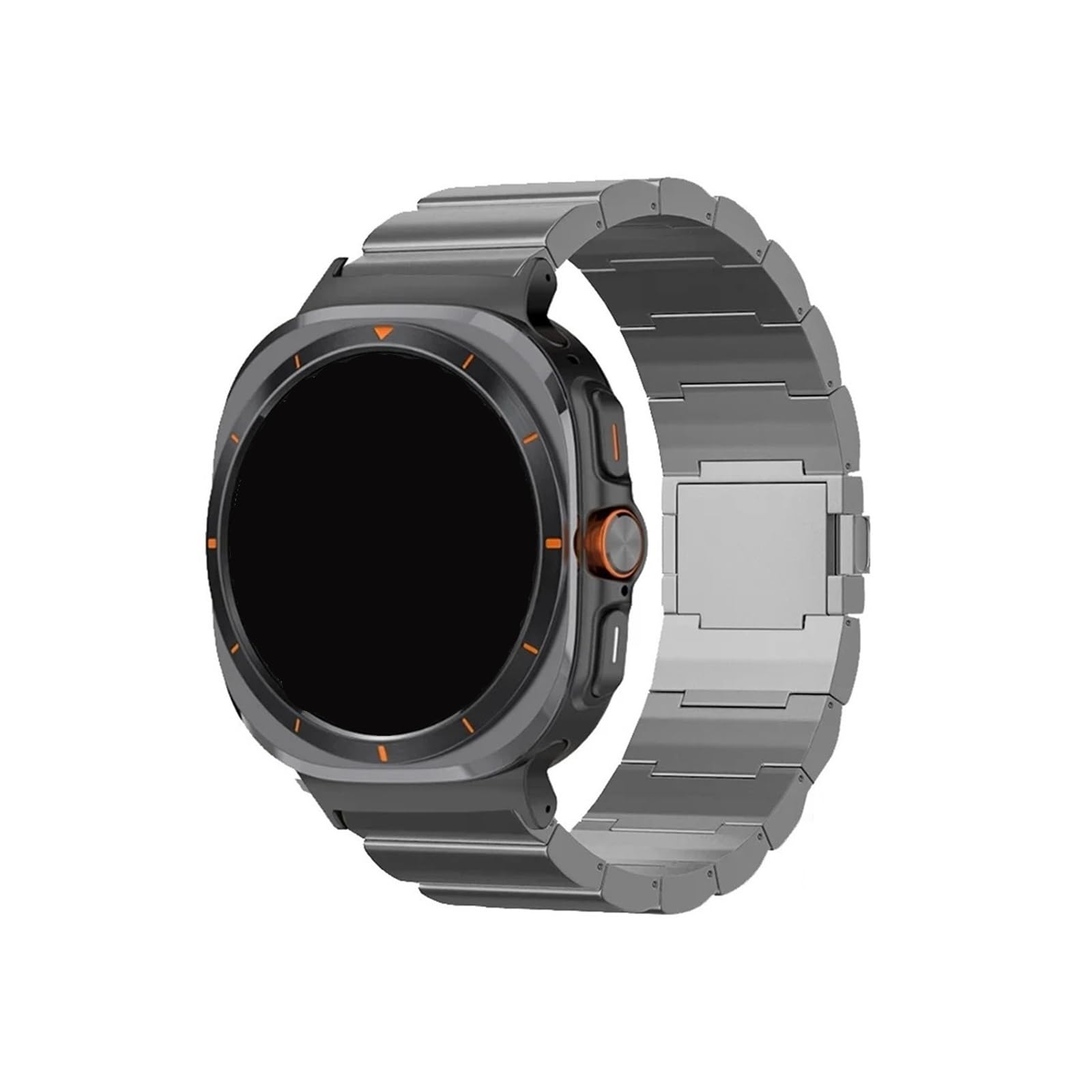 Premium Titanium Metal Watch Band for Samsung Galaxy Watch 7 Ultra - No Gap Curved End Bracelet Replacement Strap | Perfect for Business, Fitness & Everyday Wear