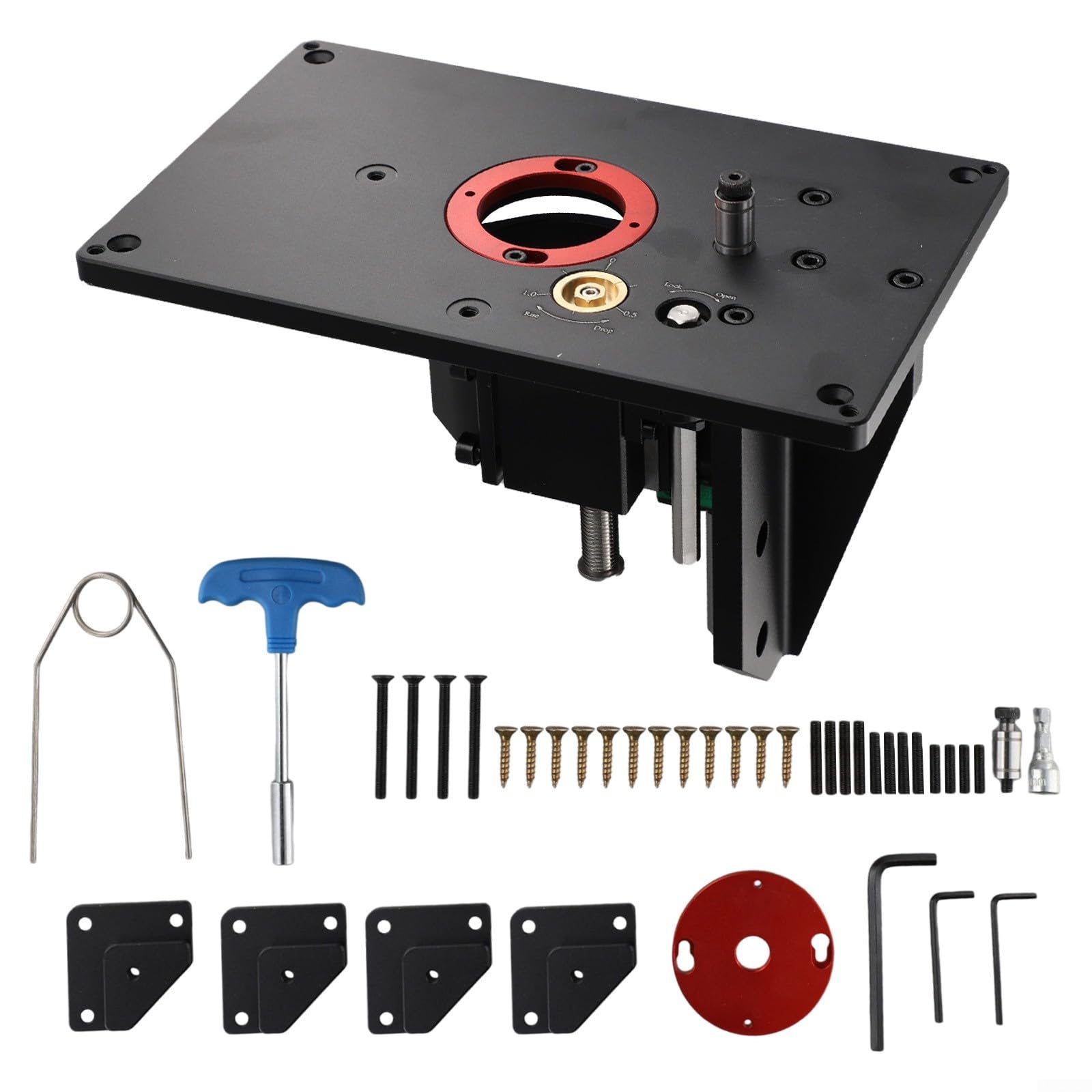 Router Lift Kit - Fixed Base Inverted Cutting Machine for Router Table, Manual Lift System Kit for Woodworking Cutting Tools | Perfect for DIY Projects & Professional Woodworking