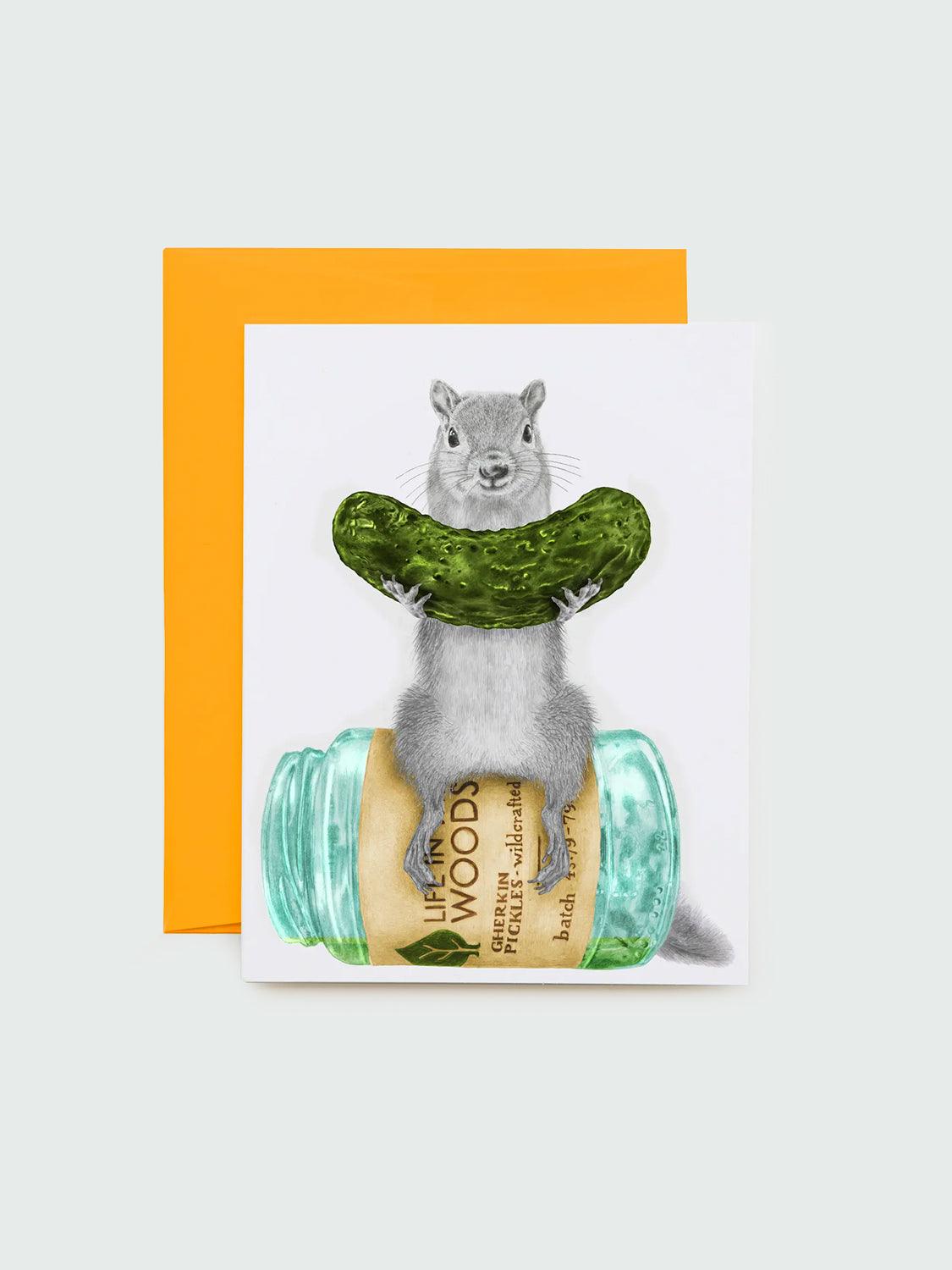 Violet Mortimer Fox Squirrel Greeting Card - Handmade Wildlife Animal Birthday Card for Nature Lovers - Perfect for Birthdays, Thank You Notes & Special Occasions