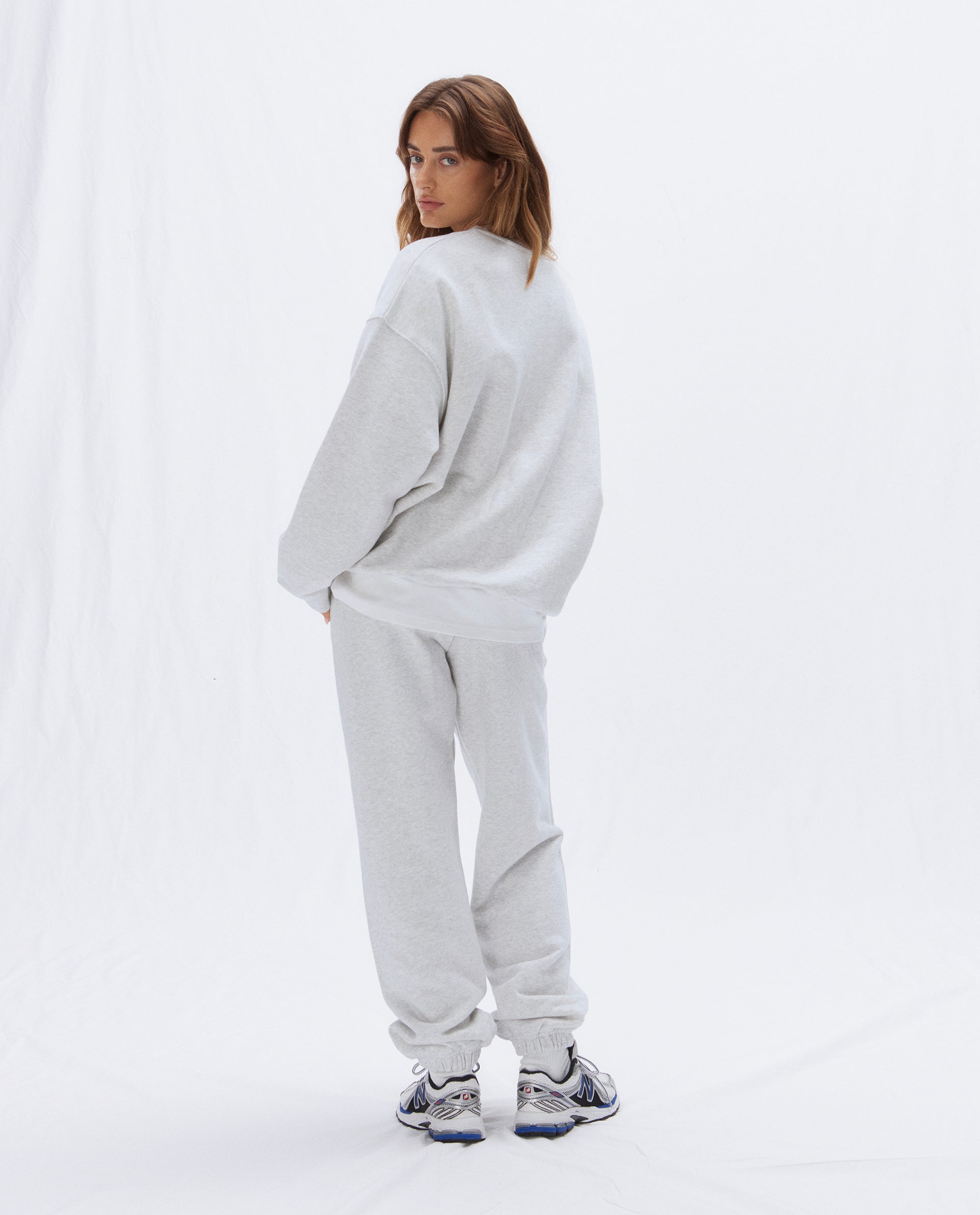 ADA Sweatpants for Women - Light Grey Melange Joggers, Soft Comfortable Lounge Pants for Yoga, Running, and Casual Wear