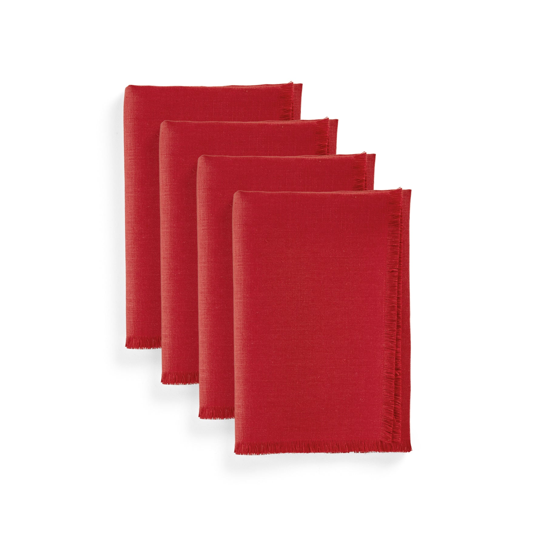 Elegant Fringe Napkins Set of 4 - Premium Cotton Decorative Table Linens for Dinner Parties, Weddings & Home Decor