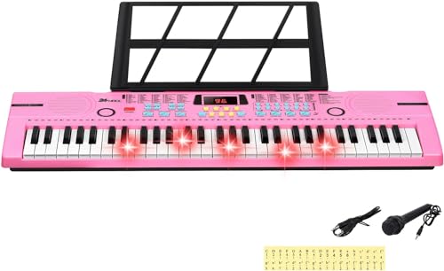 Pink, Keyboard Piano Lighted Keys_02