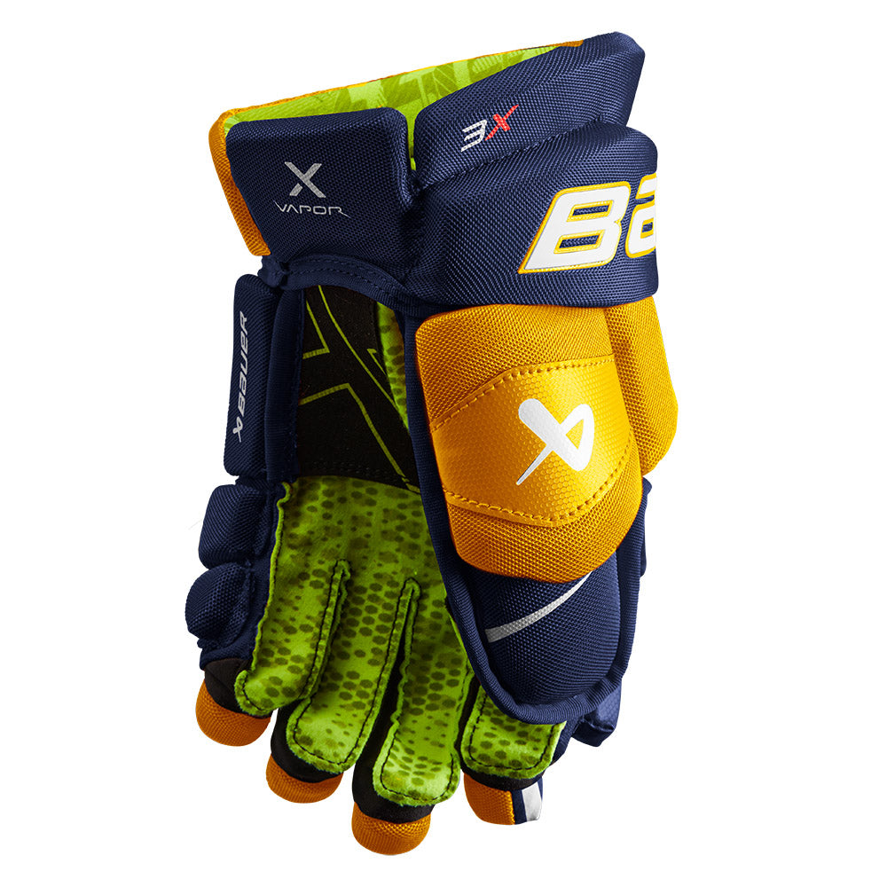 Bauer Vapor 3X Junior Ice Hockey Gloves - Youth Hockey Gear for Practice & Games - Protective Hockey Equipment for Kids & Teens