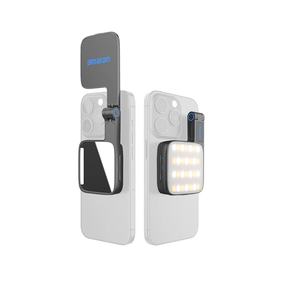 Amaran Go Mini MagSafe LED Light - Portable Video Lighting for iPhone, DSLR & YouTube (Charcoal) - Perfect for Vlogging, Live Streaming & Photography