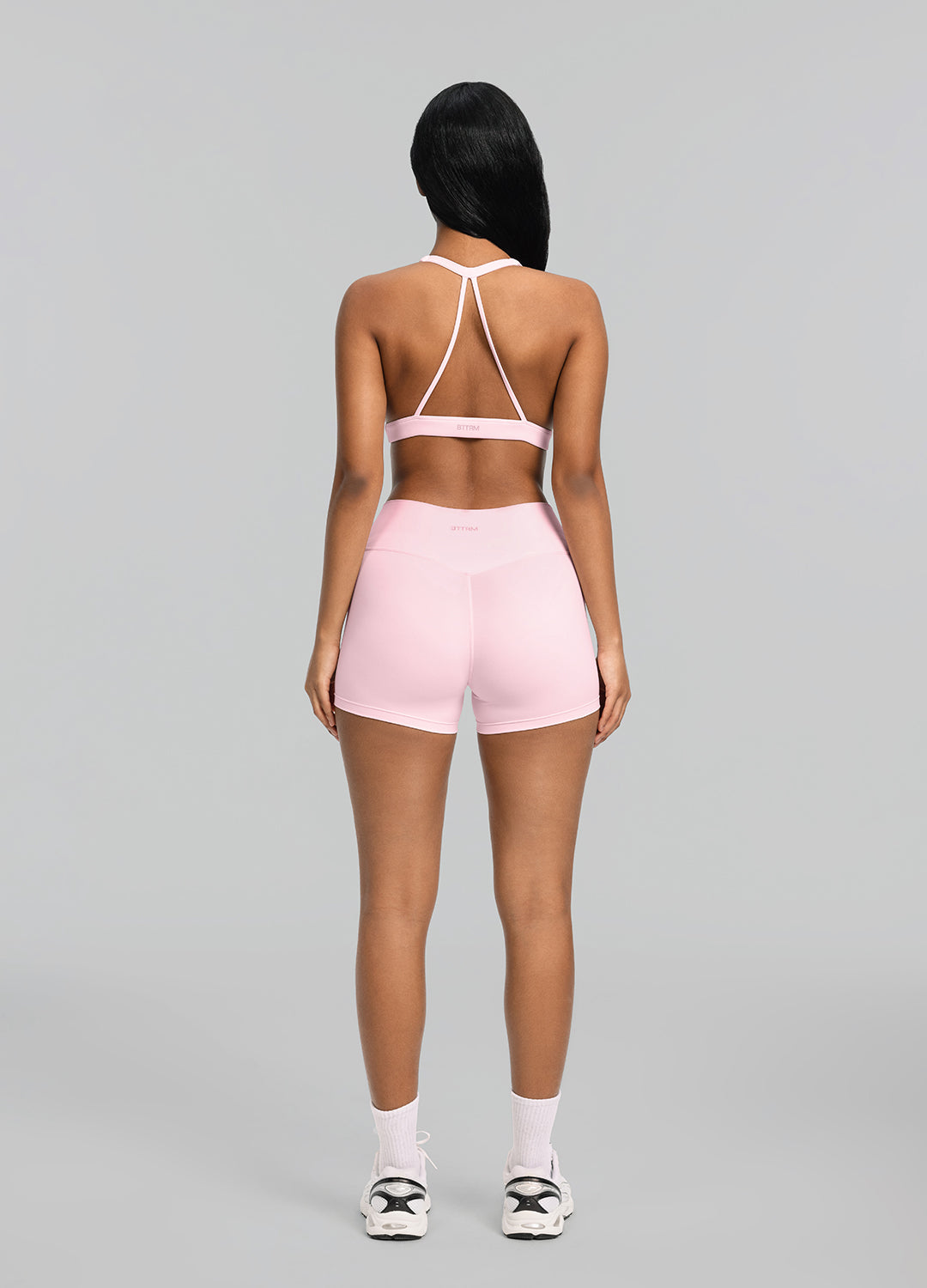 Women's Ballet Pink Micro Shorts - High Waisted Stretchy Comfort for Yoga, Running & Summer Outfits