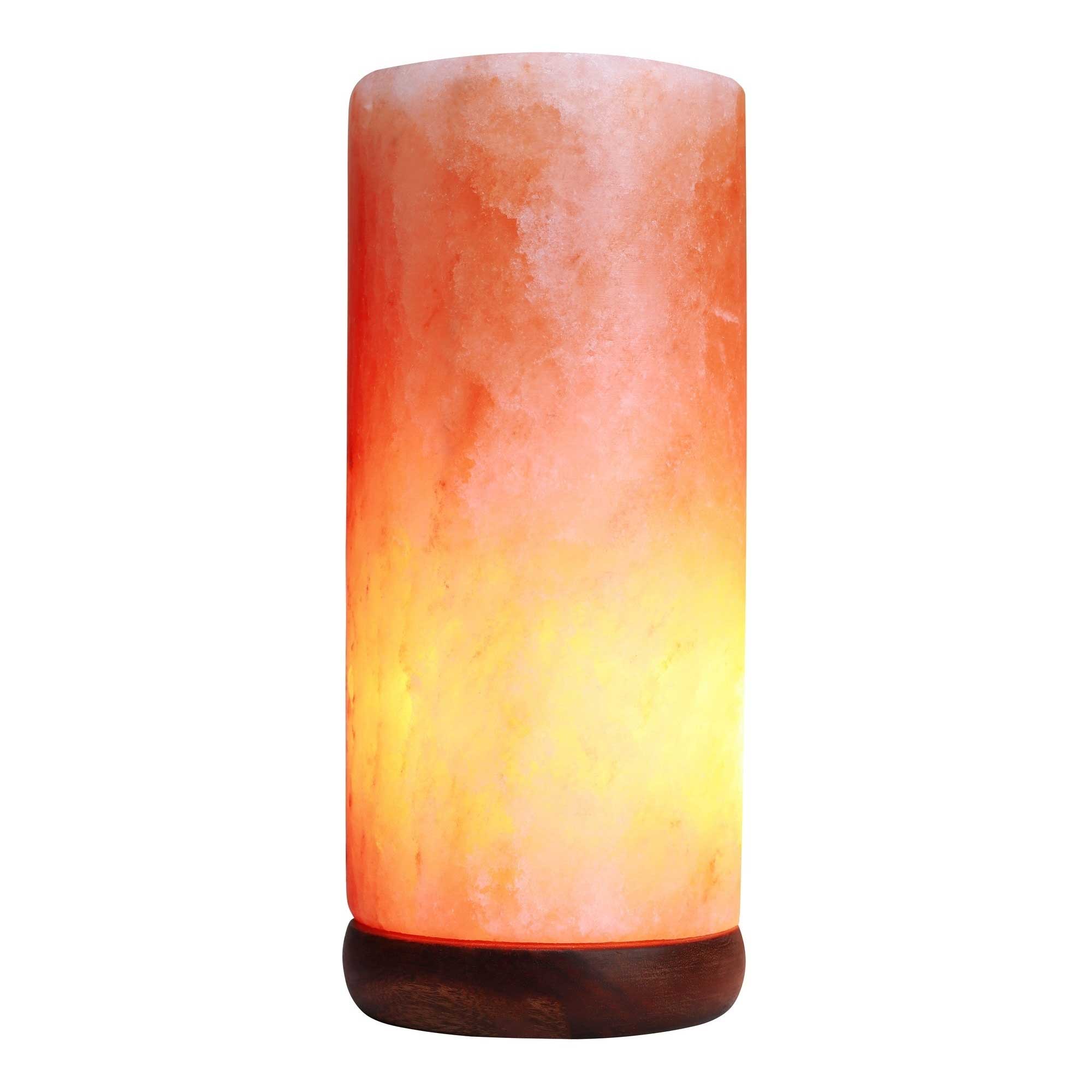 12V 12W Himalayan Pink Salt Lamp - Hand Carved Natural Rock Crystal Night Light with On/Off Switch for Bedroom, Yoga Studio & Meditation Room - Relaxing Mood Lighting & Air Purifier