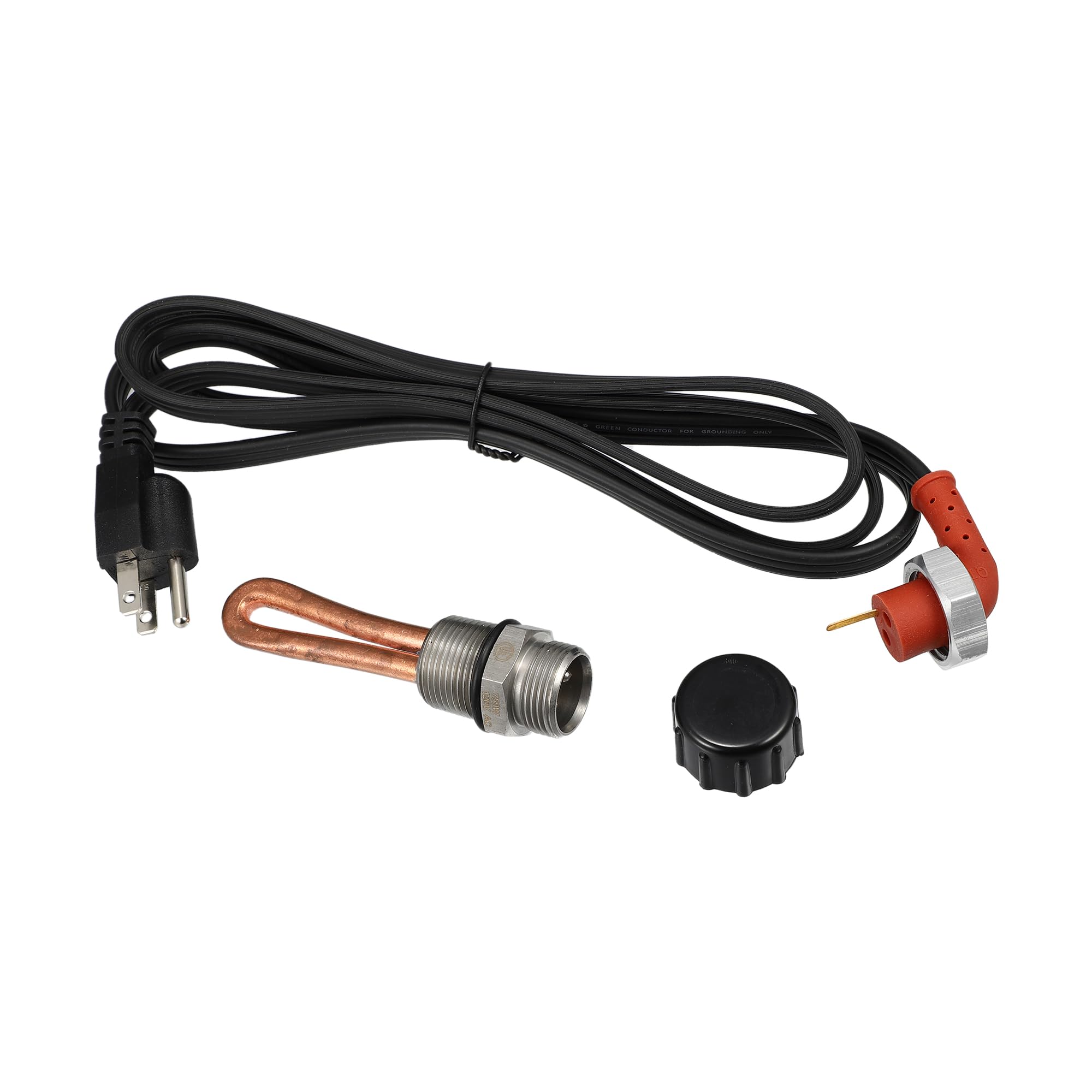 5003619AB Engine Block Heater Assembly with Wiring Harness - Compatible with Ram 3500 2011-2018 Models - Efficient Cold Weather Heating Solution for Trucks - Black