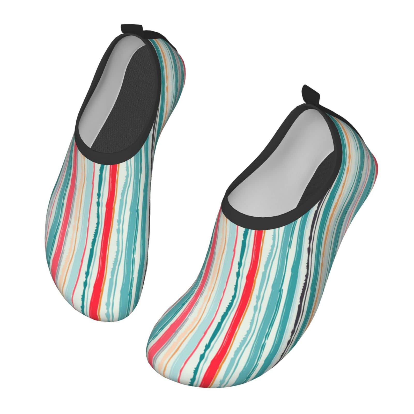 Abstract Art Brushed Water Shoes for Women & Men - Quick-Dry Aqua Socks for Beach, Swim, Surf, Yoga & Outdoor Activities | Barefoot Water Shoes for Pool, Travel & Water Sports