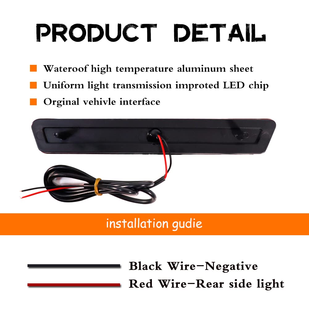 1999-2004 Ford Mustang Rear Bumper Side Marker Lights - Red LED Reflectors for Enhanced Visibility & Safety | Perfect for Night Driving, Car Shows & Custom Upgrades