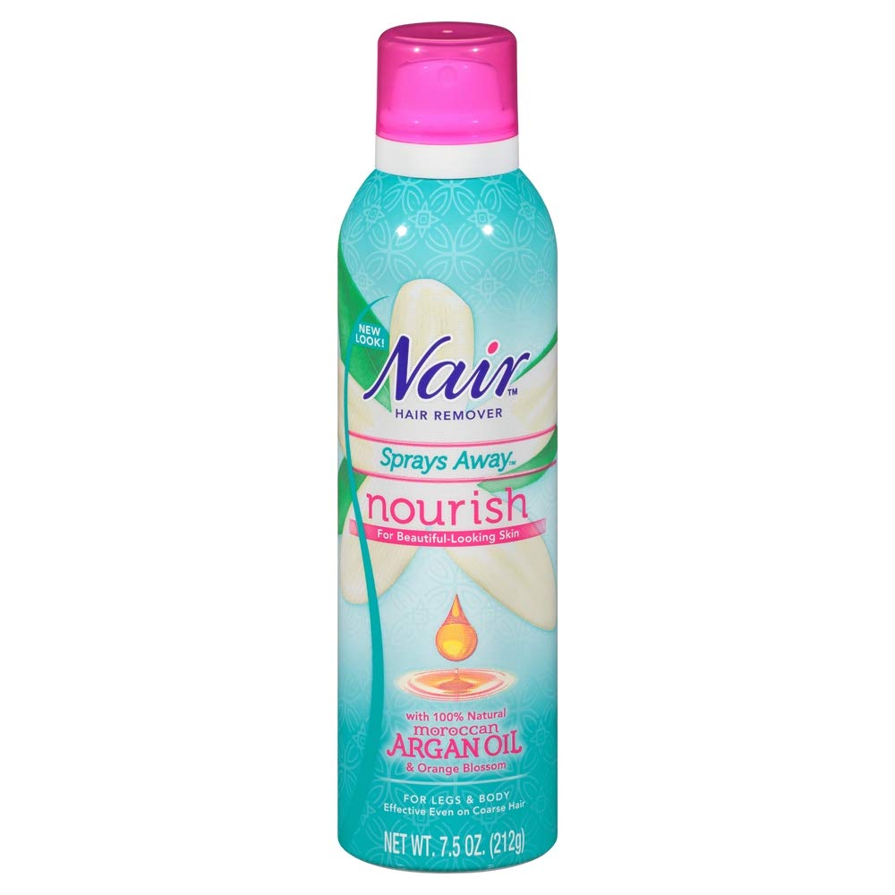 Nair Moroccan Argan Oil Hair Removal Spray, 7.5 oz (Pack of 9) - Smooth Skin for Legs, Arms & Bikini Area | At-Home Hair Removal Solution