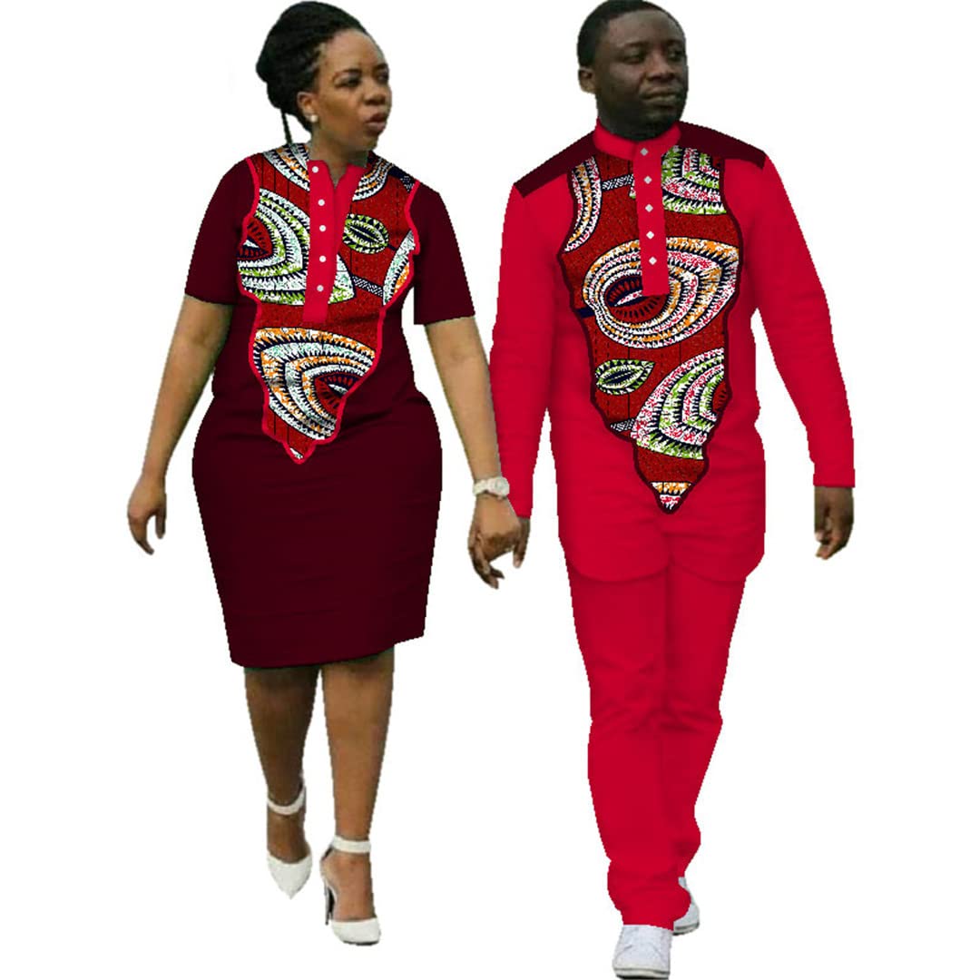 Stylish Dashiki African Dresses & Clothing Sets for Women and Men | Traditional Print Top & Pants Outfits | Perfect for Cultural Events, Weddings & Festivals | Size XXXL