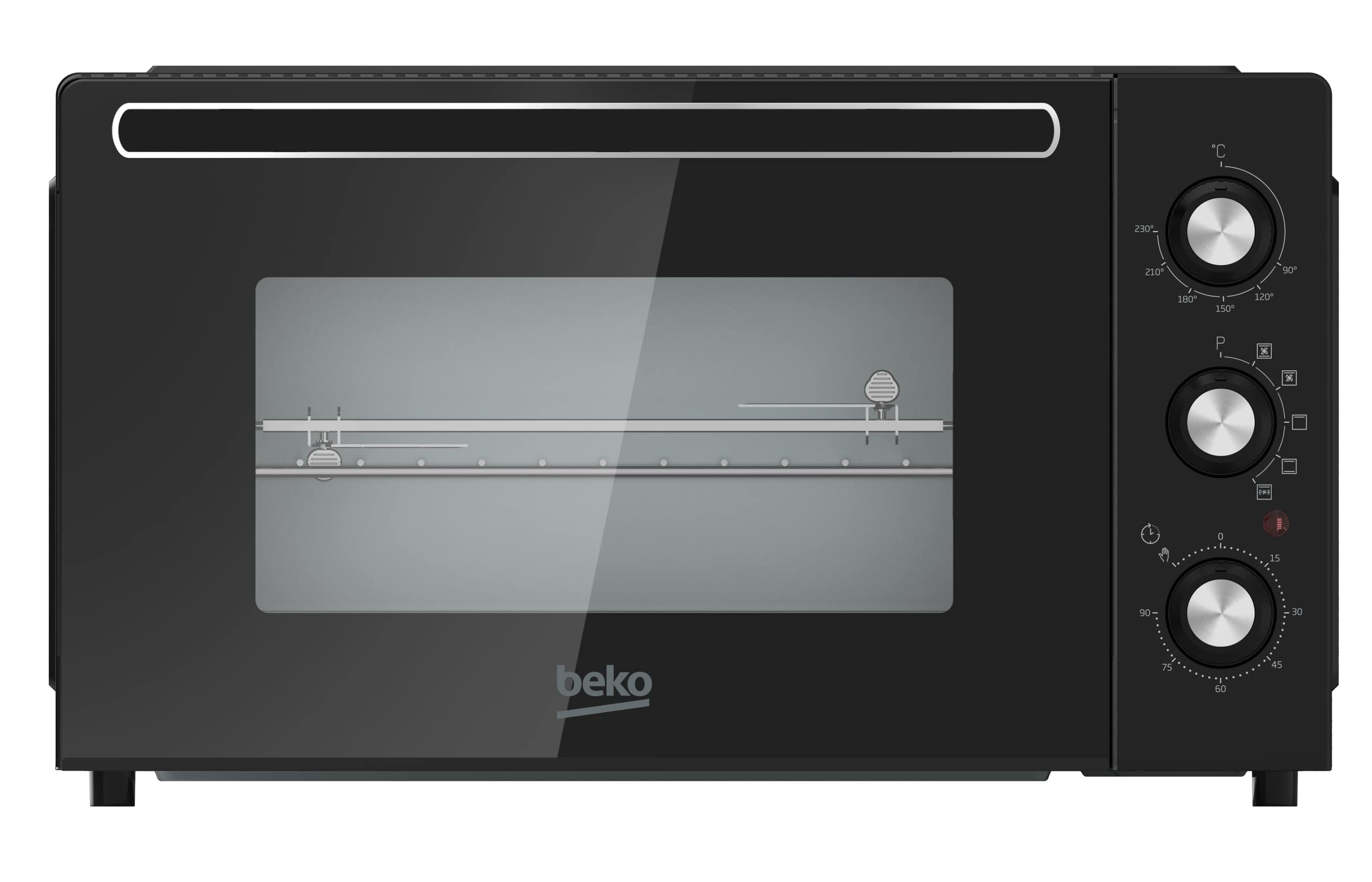 Beko BMF42B 42L Electric Convection Oven with 5 Cooking Functions, 2000W, 90-Minute Timer & 230°C Max Temp - Black - Perfect for Baking, Roasting & Reheating in Home Kitchens