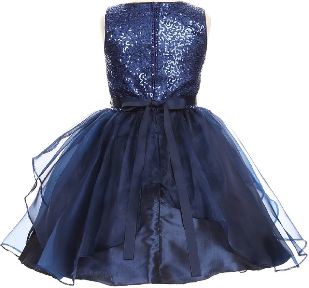 Sparkling Sequin Organza Flower Girl Dresses for Little Girls - BluNight Collection | Perfect for Weddings, Birthday Parties & Special Occasions