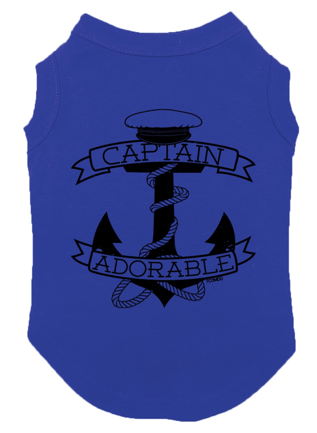 Captain Adorable Dog Shirt - Royal Blue Small Pet Clothes for Small Dogs - Perfect for Costume Parties, Photo Shoots & Daily Walks