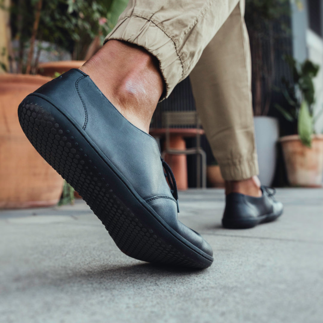 Vivobarefoot Ra III Men's Barefoot Shoes - Obsidian Black | Minimalist Trail Running & Hiking Footwear for Natural Movement