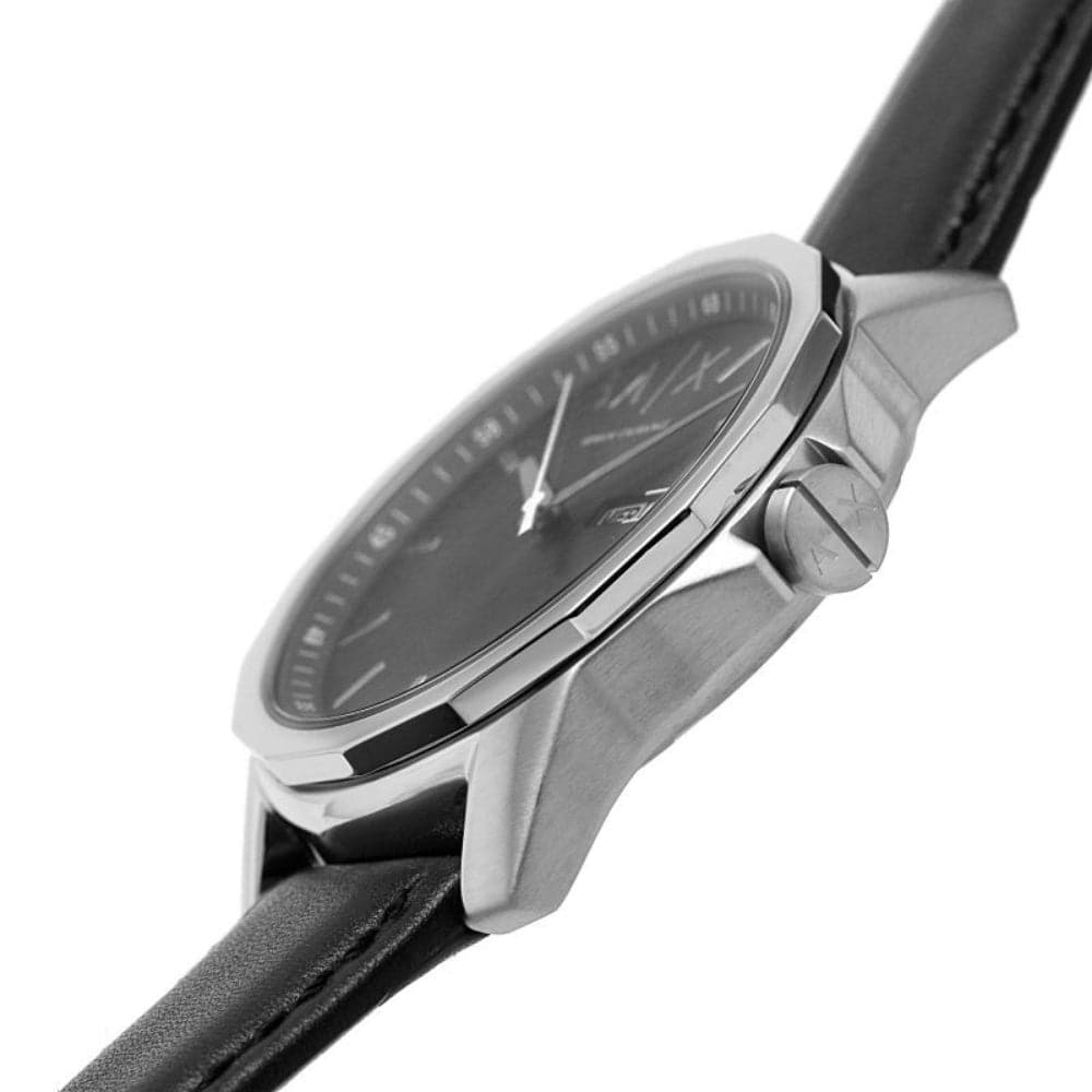 Armani Exchange AX1735 Men's Watch - Black Dial, Leather Strap for Business & Casual Wear | Perfect for Office, Dating & Formal Events