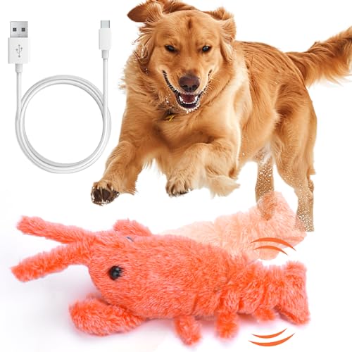 Orange Wiggly Lobster Dog Toy