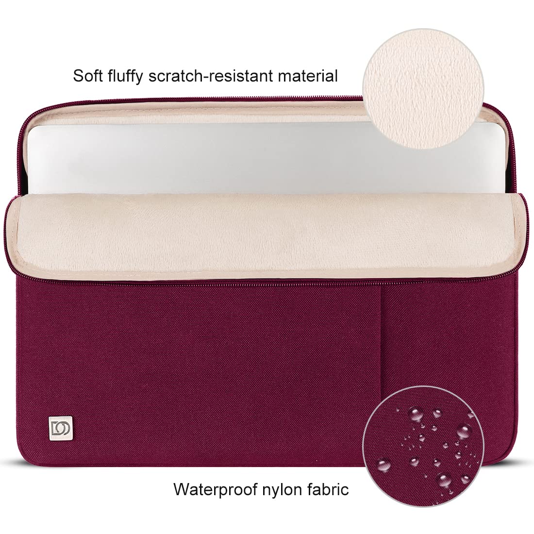 DOMISO 12.5 Inch Waterproof Laptop Sleeve Case - Protective Carrying Bag for 13