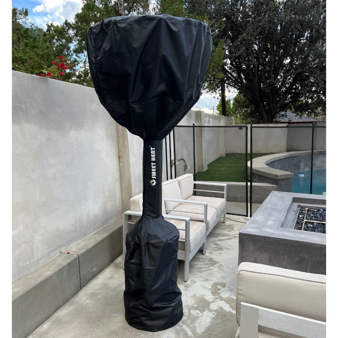 Sweet Heat Patio Heater Cover - Black | Universal Fit for All Heat Reflectors | Weatherproof Outdoor Protection for Patio, Deck & Backyard