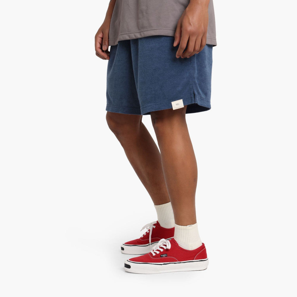 MADNESS Terry Loop Easy Shorts for Men - Comfortable Navy Blue Casual Shorts for Summer, Gym, and Outdoor Activities