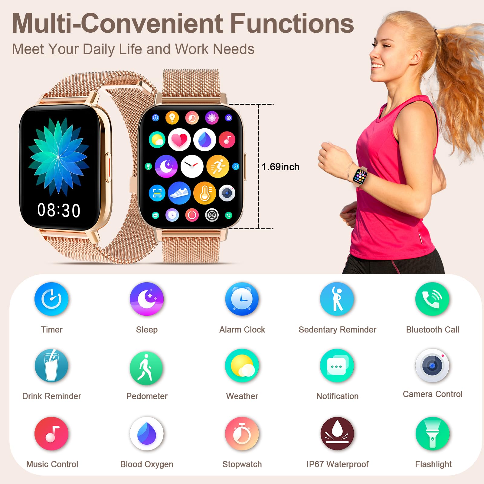 Colesma Smart Watch for Women - 1.69\