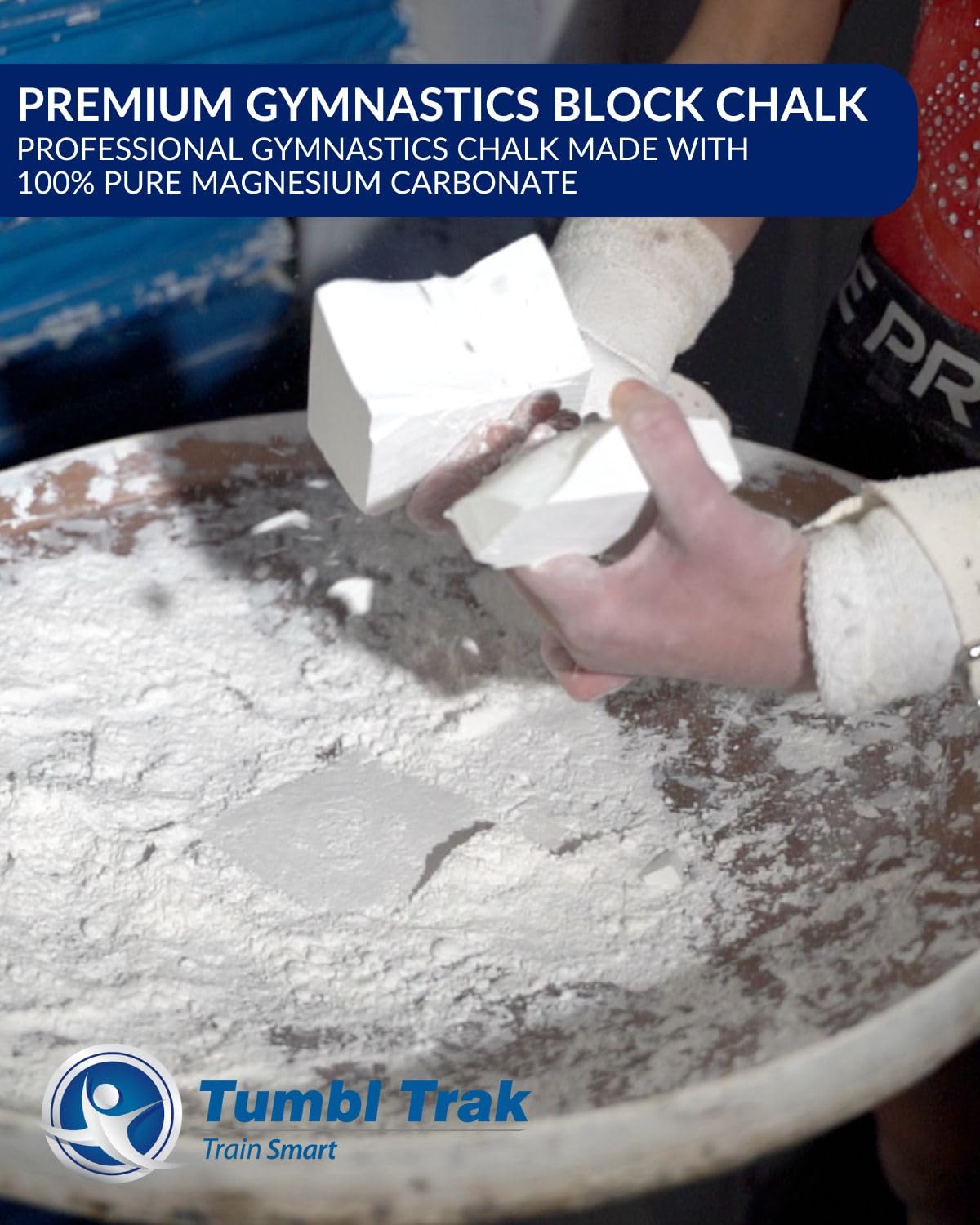 Premium Gymnastics Chalk Blocks for Grip - Tumbl Trak High-Performance Chalk for Bar Training | Ideal for Gymnasts, Weightlifters & Rock Climbers