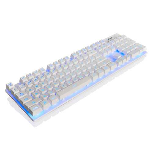 AJazz Cyborg Soldier 104-Key RGB Backlit Mechanical Gaming Keyboard - Wired USB Mechanical Keyboard with Tactile Switches for PC Gamers & Office Work