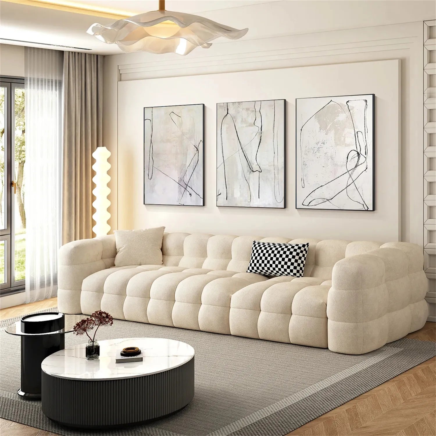 Abstract Painting Set of 3 - Modern Wall Art Canvas Prints for Living Room, Bedroom & Office Decor #AB210 | Perfect for Home Styling and Gift Giving